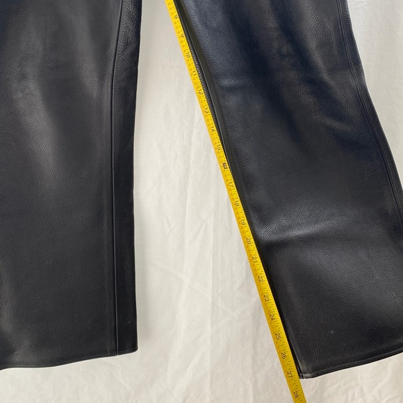 CHROME HEARTS - Men's Black Leather Pants - Picture 12 of 14
